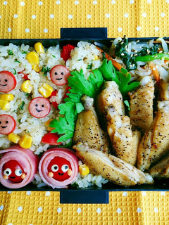 チキンのコンソメマヨのお弁当♡手羽中♡-レシピのメイン写真