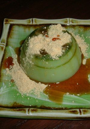 簡単！きな粉で食べる抹茶ミルクプリン-レシピのメイン写真