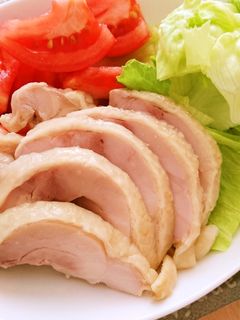 簡単♪塩鶏*鶏もも肉でしっとり茹で鳥*-レシピのメイン写真