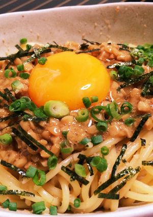 簡単たらこ納豆パスタ-レシピのメイン写真