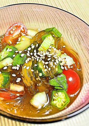 つるり〜ん☆ところてんと夏野菜のサラダ-レシピのメイン写真
