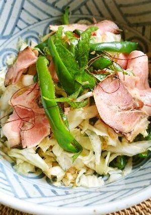 ピーマンとキャベツのあたた生だし香り和え-レシピのメイン写真
