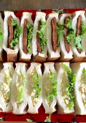 簡単チキン卵とハムカツのマヨデリポケサン-レシピのメイン写真