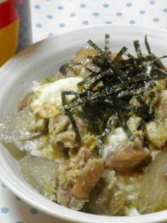 ごぼうと鶏肉の卵とじ丼-レシピのメイン写真