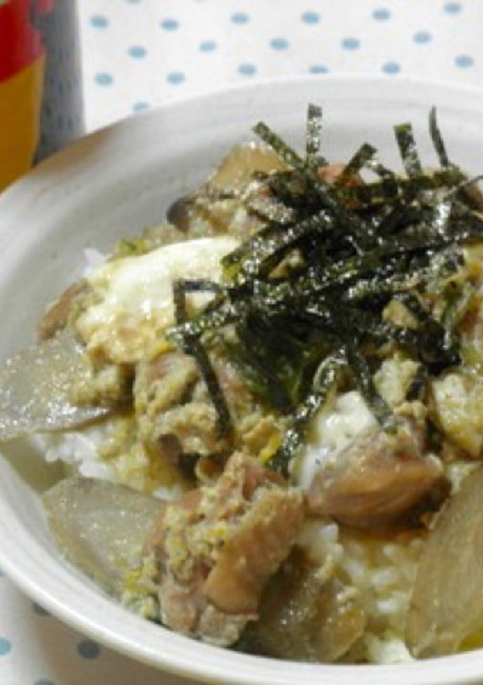ごぼうと鶏肉の卵とじ丼-レシピのメイン写真