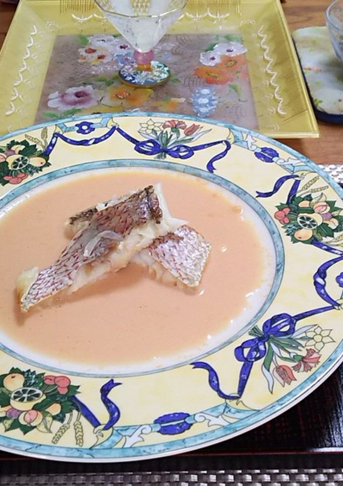 鯛の奉書焼き風 桜色ソース-レシピのメイン写真