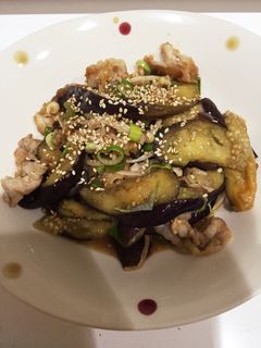 ご飯がすすむ!ナスと豚肉のごまポン酢炒め-レシピのメイン写真