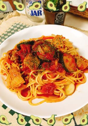 チキンとズッキーニのトマトパスタ-レシピのメイン写真