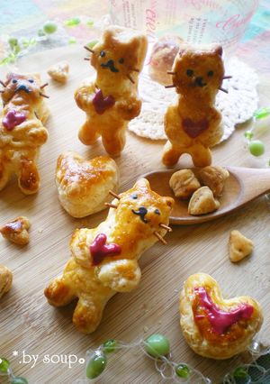 ✿冷凍パイシートdeねこチョコパイ✿-レシピのメイン写真