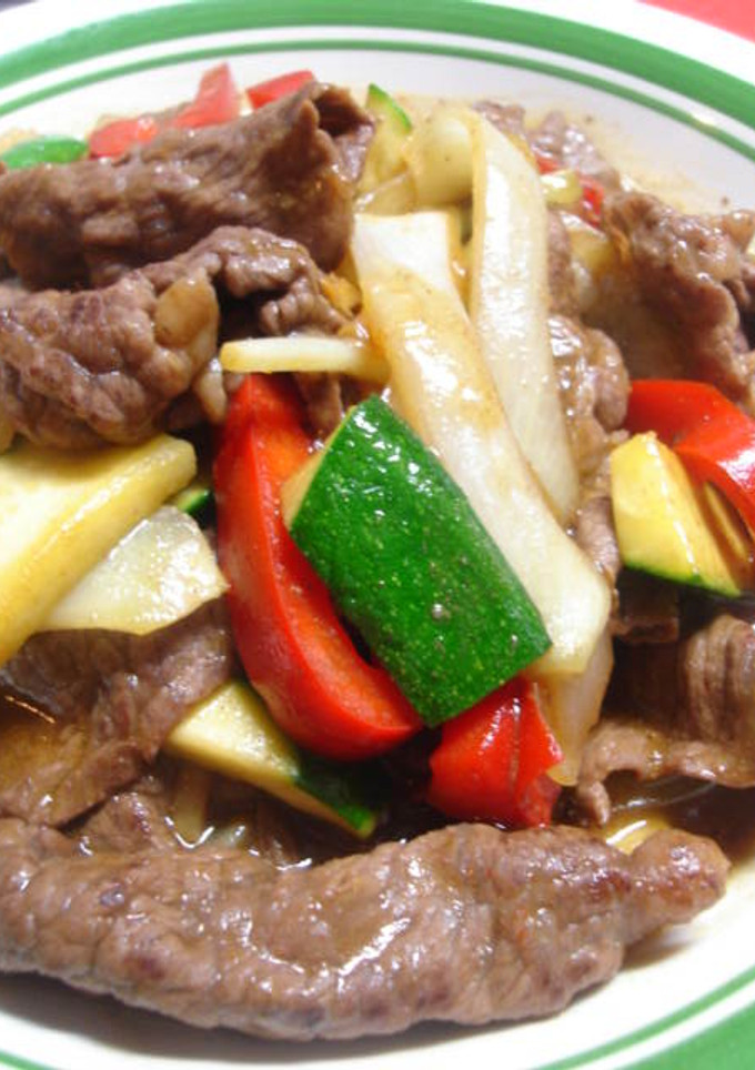 夏野菜とお肉のカレー炒め-レシピのメイン写真