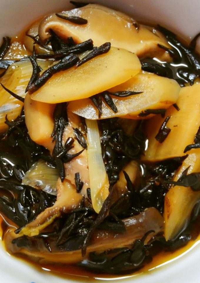簡単！副菜♪筍と ごぼうネギの ひじき煮-レシピのメイン写真