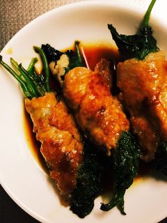 トロッ!モロヘイヤの肉巻き炒め-レシピのメイン写真