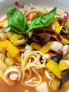 ヤリイカとトマトのスープパスタ-レシピのメイン写真