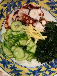 たことワカメときゅうりの酢の物-レシピのメイン写真