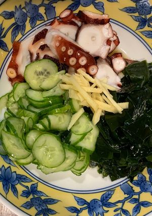 たことワカメときゅうりの酢の物-レシピのメイン写真