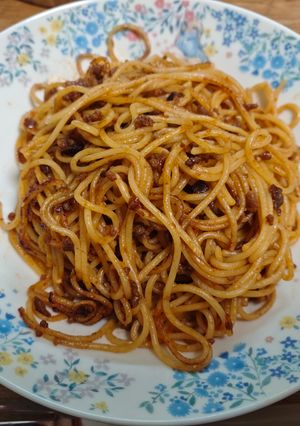 甘辛焼豚フレークパスタ-レシピのメイン写真