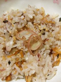 干し貝柱の炊き込みご飯(ミョウガ入り)-レシピのメイン写真