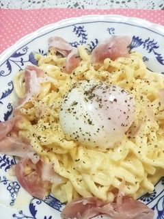 手作り生パスタdeカルボナーラ♪-レシピのメイン写真