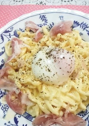 手作り生パスタdeカルボナーラ♪-レシピのメイン写真