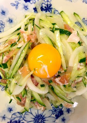 簡単な絶品生ハムのユッケ-レシピのメイン写真