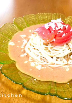 余ったスープで☆トマトスープの冷製パスタ-レシピのメイン写真