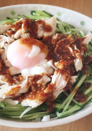 混ぜるだけ！簡単ササミのジャージャー麺風-レシピのメイン写真