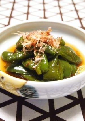 レンジで簡単　とろけるピーマンの煮びたし-レシピのメイン写真