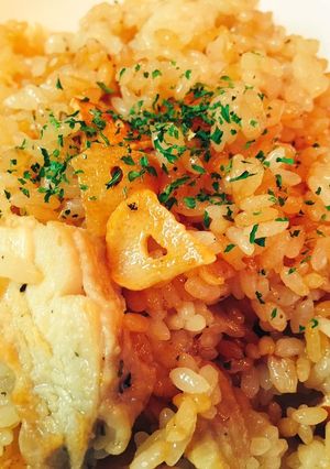 白ワイン入りチキンガーリックライス-レシピのメイン写真