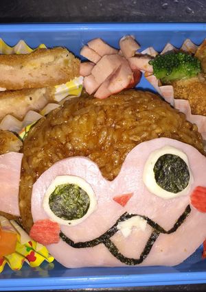 妖怪ウオッチ【サルニャン】キャラ弁-レシピのメイン写真