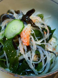 わかめとカニカマ春雨の酢の物-レシピのメイン写真