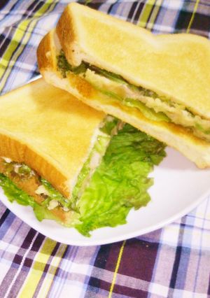 生姜焼きリメイク！ポテサラサンド-レシピのメイン写真