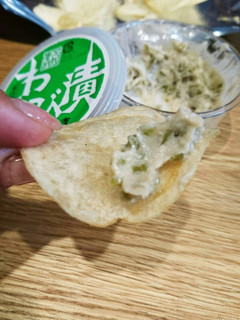 わさび漬けをポテチにのせて-レシピのメイン写真