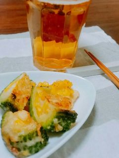 ゴーヤとトウモロコシの天ぷら-レシピのメイン写真