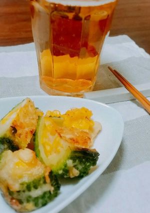 ゴーヤとトウモロコシの天ぷら-レシピのメイン写真