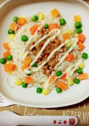 1歳からのꉂ超簡単すぎるネバネバそうめん-レシピのメイン写真