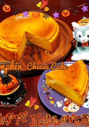 簡単♡ハロウィンに♡かぼちゃチーズケーキ-レシピのメイン写真