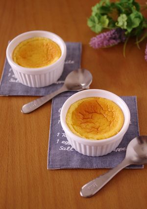 簡単濃厚材料３つ☆本格スフレチーズケーキ-レシピのメイン写真