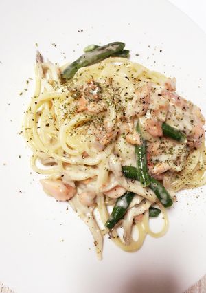生クリームいらず！鮭のクリームパスタ☆-レシピのメイン写真