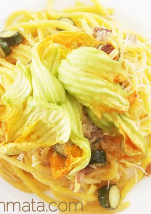 本場イタリアから!花ズッキーニのパスタ-レシピのメイン写真