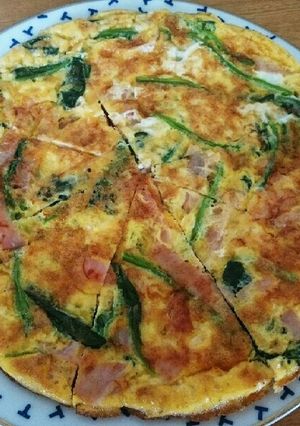 ほうれん草とチーズの丸い卵焼き-レシピのメイン写真