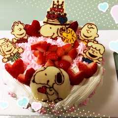 スヌーピーのケーキ-レシピのメイン写真
