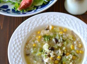 もち麦入りささみとキャベツの食べるスープ-レシピのメイン写真