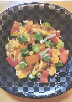 簡単給食　カラフル夏野菜の梅あえ-レシピのメイン写真