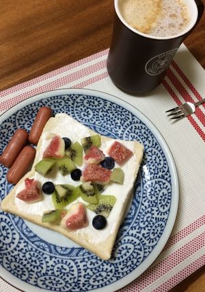 オープンフルーツサンド-レシピのメイン写真