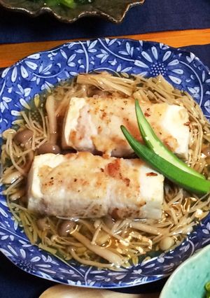 肉巻き豆腐のたっぷりきのこあんかけ-レシピのメイン写真