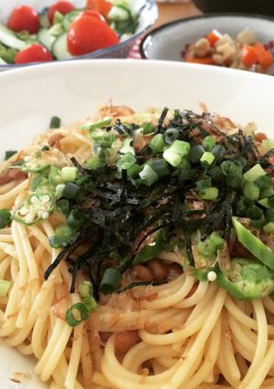 めちゃめちゃ簡単！離乳食にも☆納豆パスタ-レシピのメイン写真