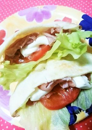 生ハム＆マスカルポーネのピタパン♪-レシピのメイン写真