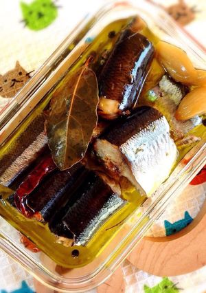 圧力鍋で！秋刀魚のコンフィ(オイル煮)-レシピのメイン写真