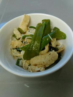 ピーマンとしらす干しと油揚げの炒め物-レシピのメイン写真