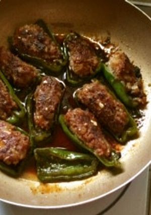 【初心者が作る】ピーマンの肉詰め照焼き風-レシピのメイン写真